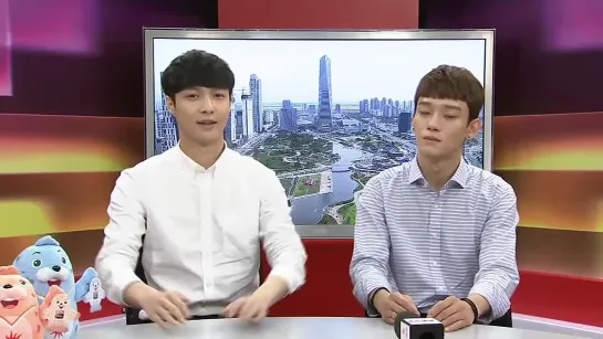 141125 EXO Lay & Chen @ IAG CCTV Interview BTS