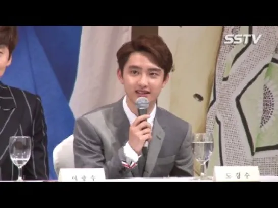 140715 D.O @ SBS Drama "It's Okay, It's Love" Press Conference