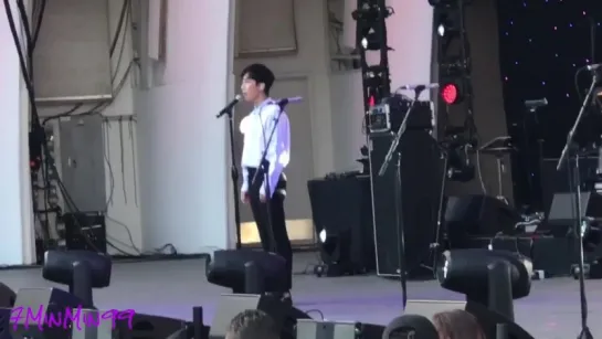 [FANCAM] 28.04.2018: Ынкван спел Национальный гимн Южной Кореи на открытии 'KTMF 2018' в Лос-Анджелесе