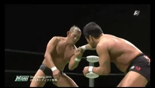 Sugiura, Takayama & Taniguchi vs. Suzuki, Taichi & Iizuka - 05.09.2015 (NOAH Shiny Navigation 2015 - Day 1)