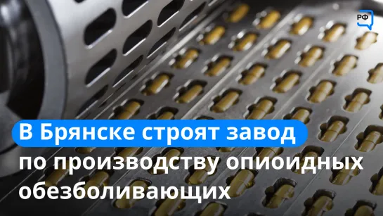 В Брянске строят завод по производству опиоидных обезболивающих из отечественного сырья