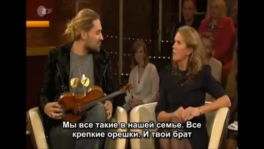 David Garrett and his mother Dove @ the ZDF talk show Markus Lanz (15-10-2015)