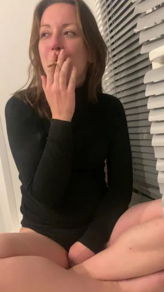 My drunk girlfriend smoking