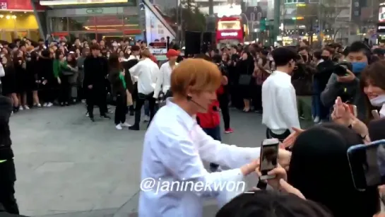 [Fancam][27.03.2018] MONSTA X filming for 1theK 'Run To You' at Sinchon