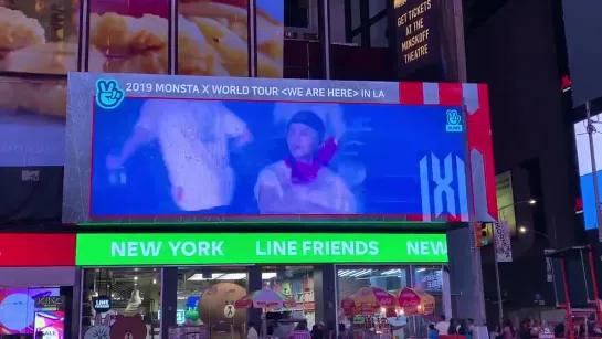 [VK][01.08.2019] MONSTA X ‘WE ARE HERE’ Tour Billboard @ NewYork Times square