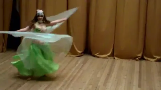 green dress belly dance 10445