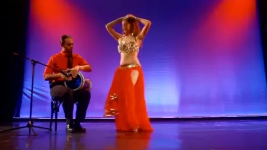 HER BELLY PERFORMS MIRACLES! Sadie Bellydance Drum Solo Accompanied by David Hin 6341