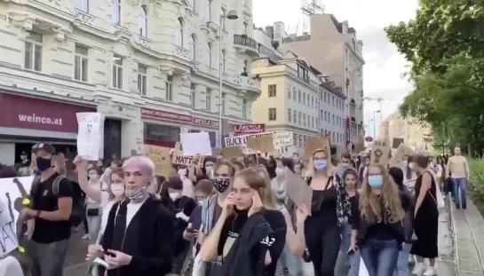 "Свободу Анджеле Дэвис". На улицы австрийской столицы вышли 50 000 человек :