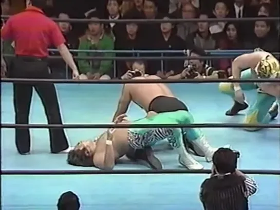 Jumbo Tsuruta & Tiger Mask II vs Genichiro Tenryu & Samson Fuyuki - 14.01.1990 (AJPW New Year Giant Series 1990 - Day 10