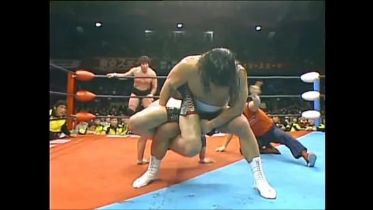 Genichiro Tenryu & Jumbo Tsuruta (c) vs. Riki Choshu & Yoshiaki Yatsu - 28.01.1986 (AJPW New Year Wars 1986 - Day 25)