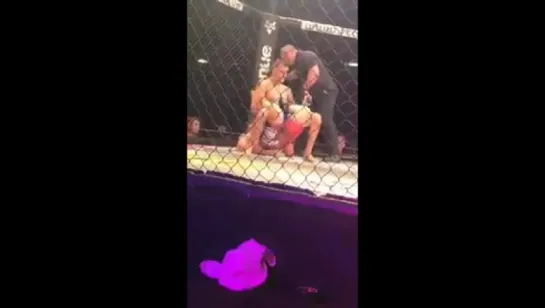 Победа в MMA приемом из рестлинга