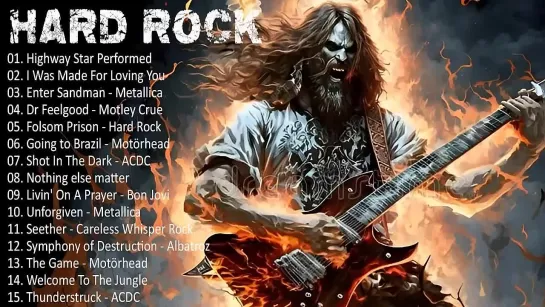 Nonstop Hard Rock Songs Of All Time - Best Hard Rock Of ACDC, Metallica, Iron Maiden, Black Sabbath