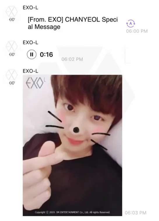 190408 ACE EXO-L Chat Messages