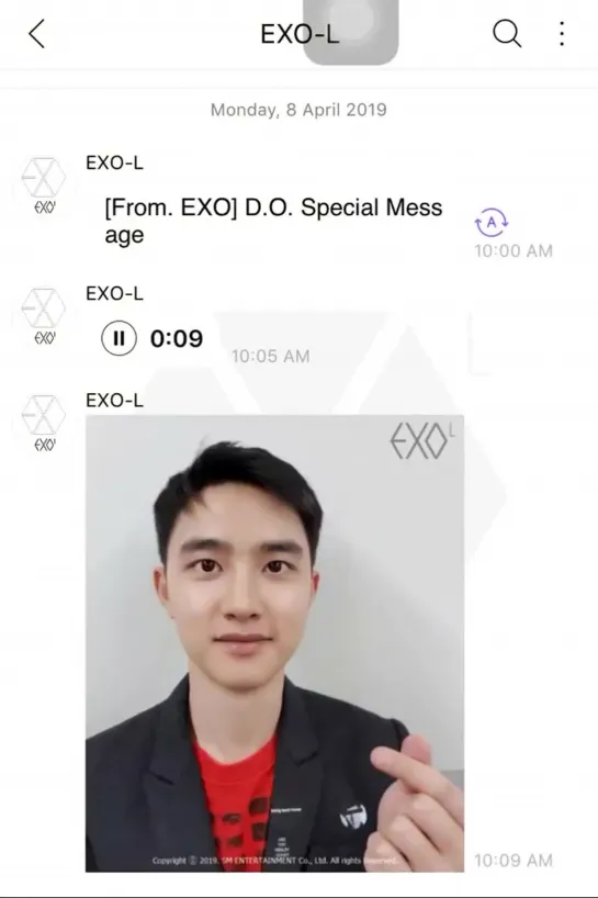 190408 ACE EXO-L Chat Messages