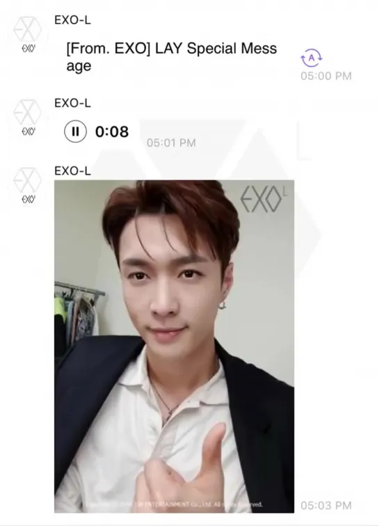 190408 ACE EXO-L Chat Messages