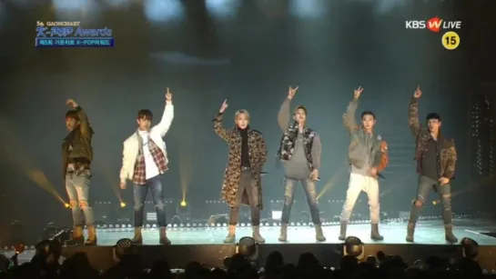 B.A.P - Young, Wild & Free @ 5th Gaon Chart K-POP Award 160217