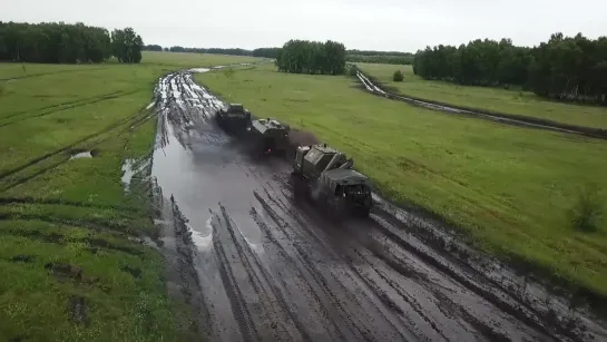 Военно-техническая эстафета всеармейского этапа конкурса «Рембат» под Омском