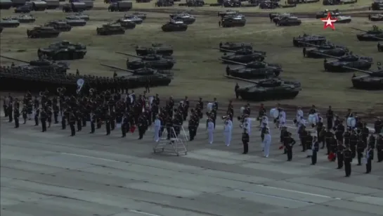 Смотр войск на полигоне Цугол в рамках маневров «Восток-2018»