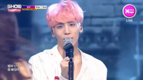 160601 Jonghyun - White T-Shirt @ Show Champion