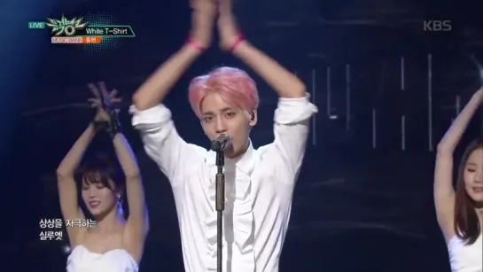 160527 Jonghyun - White T-Shirt @ Music Bank