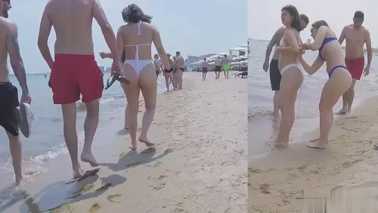 Pale Girl In Blue Thong Beach Candid – Sexy Candid Girls_2