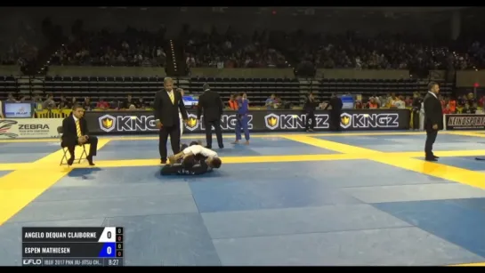 Angelo Dequan Claiborne vs Espen Mathiesen IBJJF 2017 Pan Jiu-Jitsu Championship