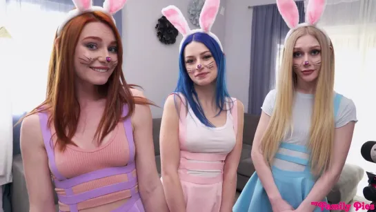 Emma Starletto, Jewelz Blu, Lacy Lennon - My Step Cousins Are Bad Bunnies [All Sex, Hardcore, Blowjob, Foursome]