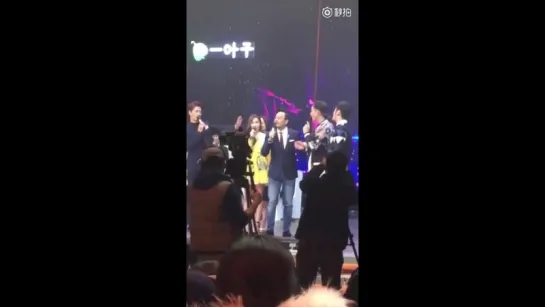 [FANCAM] 151217 Kris and Jessica have reunited on the popular Chinese program Day Day Up!