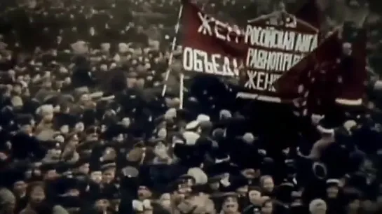 Октябрьская революция 1917 года - Кинохроника в цвете