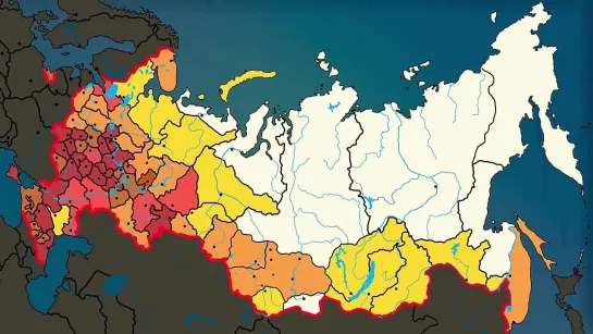 Население России наглядно за 6 минут