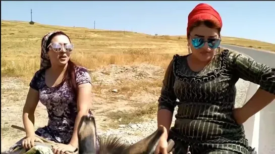 Tajik Women donkey ride