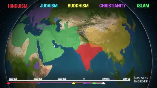 map _ Animated map shows how religion spread around the world