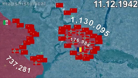 map _  Battle of Stalingrad in 1 minute