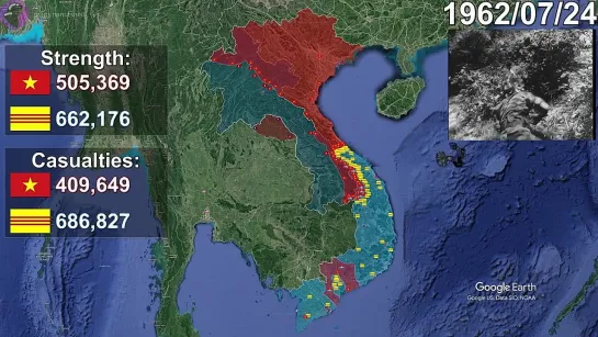 map _ The Vietnam War using Google Earth