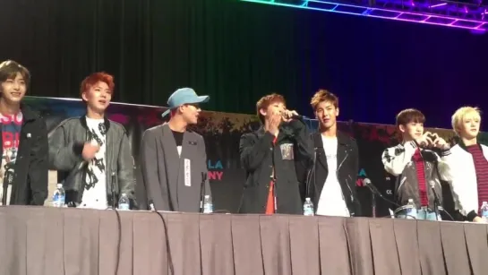 [FC|VK][01.08.2015] Monsta X press conference KCON2015 (by @kconusa)