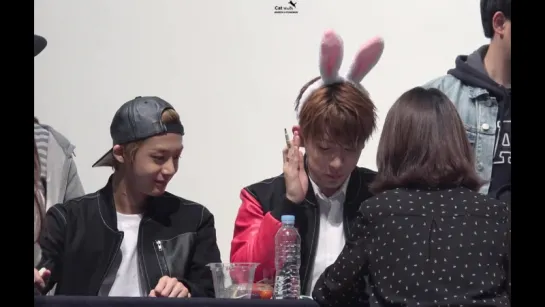 [FC|VK][04.10.2015] Monsta X Fansign Cheongryangri (Hyungwon, Wonho)