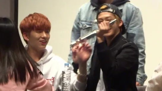 [FC|VK][04.10.2015] Monsta X Fansign Cheongryangri (Kihyun, Hyungwon)