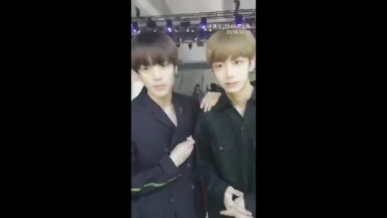 [VK][19.10.2016] SFW 17SS MÜNN Backstage Interview w/ Minhyuk & Hyungwon