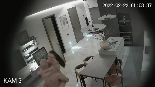 Лысый мужик и его подруга Hacked IP cameras. Bald man and his girlfriend  Voyeur, Russian, Blowjob, Anal, Sex