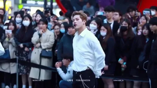 [Fancam][27.03.2018] MONSTA X filming for 1theK 'Run To You' at Sinchon