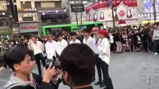 [Fancam][27.03.2018] MONSTA X filming for 1theK 'Run To You' at Sinchon