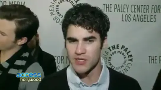 PaleyFest2011  Glees Darren Criss On Sharing A Kiss With Chris Colfer