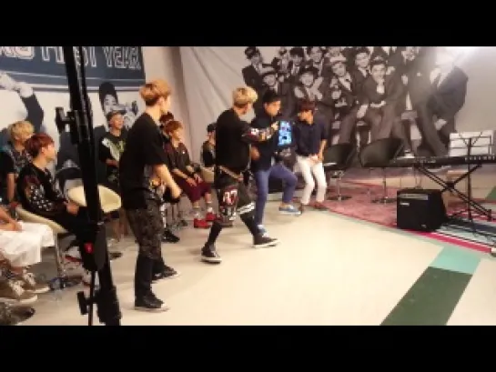 [VIDEO] 130907 EXO @ Mnet The Music Interview - Growl dance learn CUT