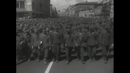 1944 Марш пленных немцев в Москве 17 июля 1944 года