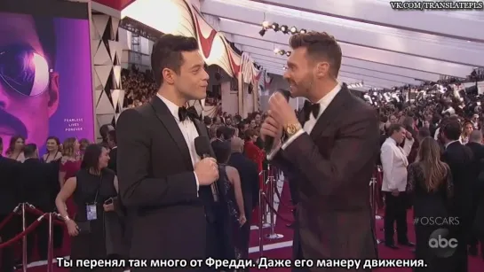 Rami Malek Oscars 2019 Red Carpet Interview [RUS SUB]