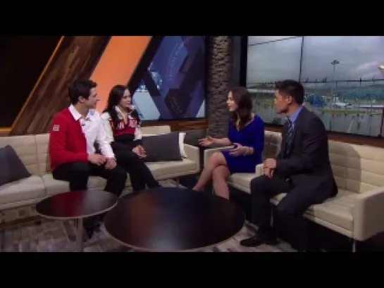 Silver medalists Tessa Virtue and Scott Moir drop by Olympic Overnight - Sochi 2014 Olympics