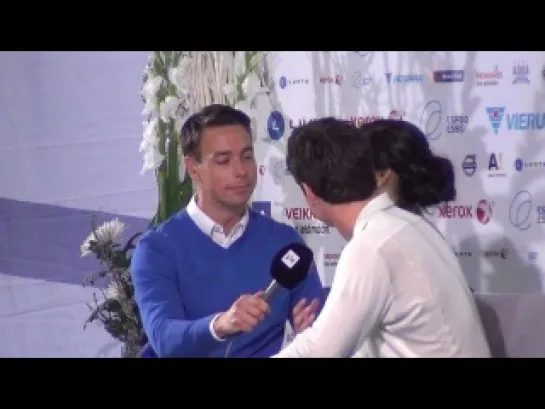 Finlandia Trophy 2013 Tessa VIRTUE  Scott MOIR interview after winning 00060