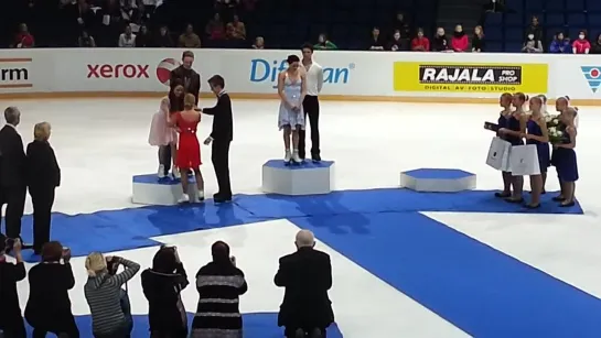 Finlandia trophy 2013 ice dance medal ceremony