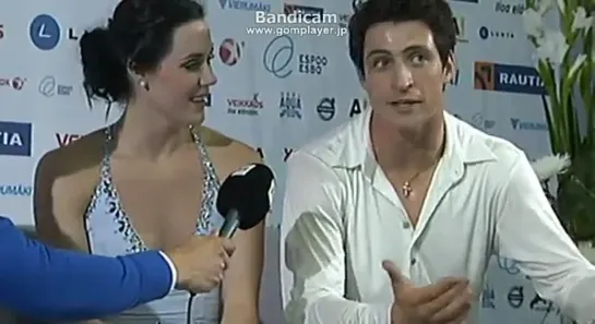 Tessa VIRTUE  Scott MOIR interview after FD  Finlandia Trophy 2013