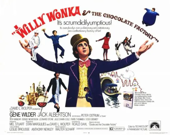 Вилли Вонка И Шоколадная Фабрика / США, 1971, реж. Мэл Стюарт / HD Video 1080p / Willy Wonka & the Chocolate Factory